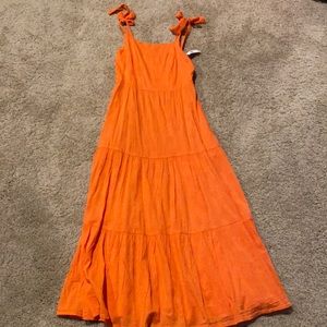 New with tags orange maxi dress in XS